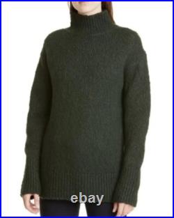 Vince Wool Blend Mock Neck Sweater Juniper Green M