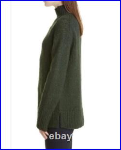 Vince Wool Blend Mock Neck Sweater Juniper Green M