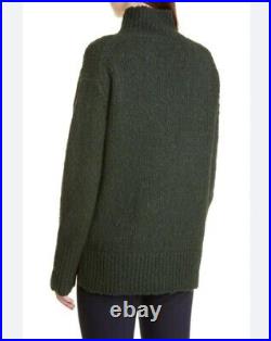 Vince Wool Blend Mock Neck Sweater Juniper Green M