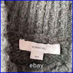 Vince Wool Blend Mock Neck Sweater Juniper Green M