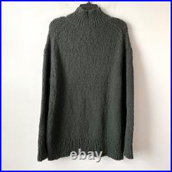 Vince Wool Blend Mock Neck Sweater Juniper Green M