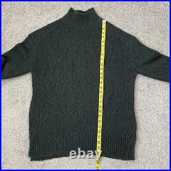 Vince Wool Blend Mock Neck Sweater Juniper Green M
