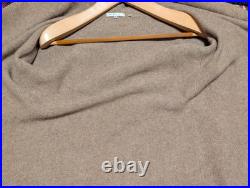 Vince sz M Cashmere Wool Alpaca Hooded Drape Cardigan Beige Camel Quiet Luxury
