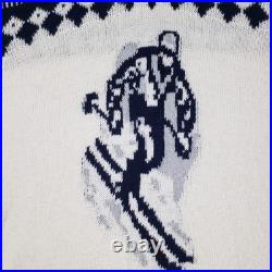 Vineyard Vines Fair Isle Sweater Women's M Preppy Shawl Collar Ski Graphic Print