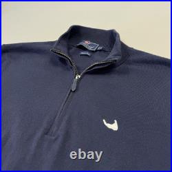 Vineyard Vines Mens 1/4 Zip Sweater Miacomet Golf Club Nantucket Made Italy Sz M