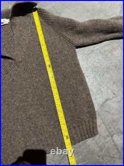 Vintage 1960s French Creek Sheep And Wool Co. Wool Brown Knit Sweater Mens M