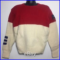Vintage 1992 Polo Ralph Lauren Suicide Ski Red Patch Wool Knit Sweater (Medium)