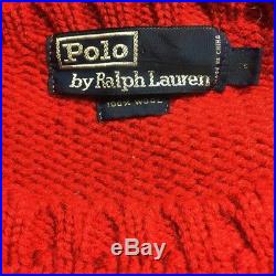 Vintage 1992 Polo Ralph Lauren Suicide Ski Red Patch Wool Knit Sweater (Medium)