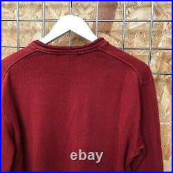 Vintage 2000s Stone Island crewneck jumper/sweater/pullover M MEDIUM Marina red