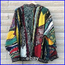 Vintage 90s 80s Coogi Australia Mens Wool Sweater Multicolored Size Medium