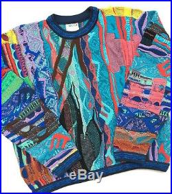 Vintage 90s Coogi Sweater Medium Fits Like Large Multi Color Hip Hop Rap