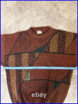 Vintage 90s Geometric Knit Sweater Coogi Style Angelo Litrico Size M