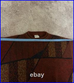 Vintage 90s Geometric Knit Sweater Coogi Style Angelo Litrico Size M