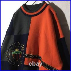Vintage 90s LongSleeve Sweater Multicolor used in JAPAN Size M Vintage 90s LongSleeve Sweater Multicolor used in JAPAN Size M