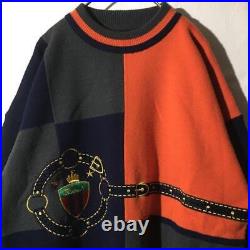 Vintage 90s LongSleeve Sweater Multicolor used in JAPAN Size M Vintage 90s LongSleeve Sweater Multicolor used in JAPAN Size M