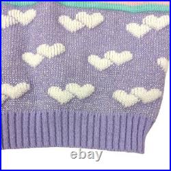 Vintage Adele Knitwear Sweater Dalmatian Pastel Dogs Fairy Kei Hearts Kawaii 80s