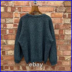 Vintage Boneville Raglan Knit Jumper Sweater Medium Green Massimo Osti