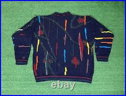 Vintage COOGI Australia 100% Wool Sweater Multicolor Size M Biggie