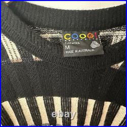 Vintage COOGI Australia Knitted 100% Pure Wool Jumper Sweater Medium Genuine