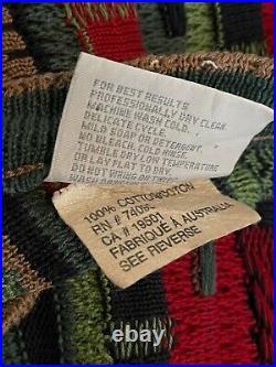 Vintage COOGI Australia Sweater 3D Knit 100% Mercerised Cotton Men M