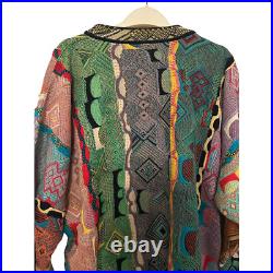 Vintage Coogi Unisex Jumper Sweatshirt 90s Knit Bold Colourful Pattern Rare