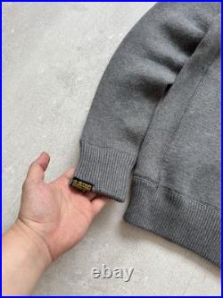 Vintage G-Star RAW Sweater Crockett Big Logo Knit Gray Long Sleeve