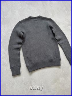 Vintage G-Star RAW Sweater Crockett Big Logo Knit Gray Long Sleeve