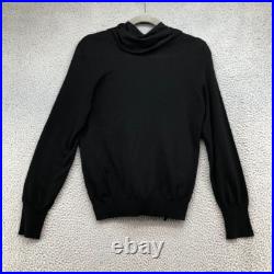 Vintage Hermes Wool Sweater Jumper Womens Medium Black Long Sleeve Tie Neck Vintage Hermes Wool Sweater Jumper Womens Medium Black Long Sleeve Tie Neck