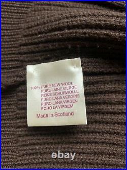 Vintage J Press Lambswool Coffee Brown Shawl Collar Cardigan Medium M Scotland