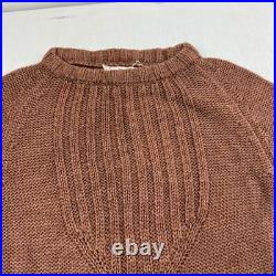 Vintage Jean Nicole Sweater Womens Medium Brown Knitted Pullover 1960s American
