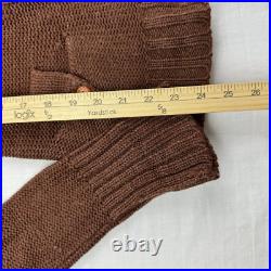 Vintage Jean Nicole Sweater Womens Medium Brown Knitted Pullover 1960s American