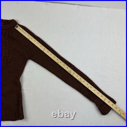 Vintage Jean Nicole Sweater Womens Medium Brown Knitted Pullover 1960s American