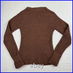 Vintage Jean Nicole Sweater Womens Medium Brown Knitted Pullover 1960s American