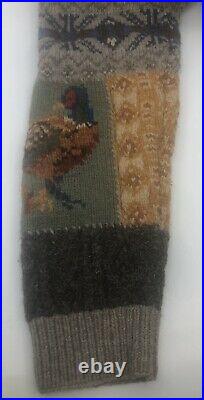 Vintage Lauren Ralph Lauren Equestrian 100% Wool Hand Knit Sweater Petite Medium