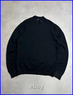 Vintage Loro Piana Lana Wool Black Luxury Black Mens Knit Sweater It 50 M