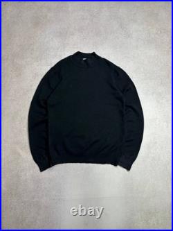 Vintage Loro Piana Lana Wool Black Luxury Black Mens Knit Sweater It 50 M