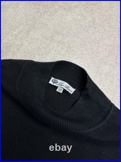 Vintage Loro Piana Lana Wool Black Luxury Black Mens Knit Sweater It 50 M