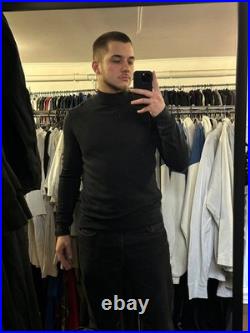 Vintage Loro Piana Lana Wool Black Luxury Black Mens Knit Sweater It 50 M