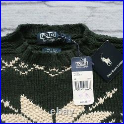 Vintage New Polo Ralph Lauren Knit Wool Sweater Size M Winter Snow