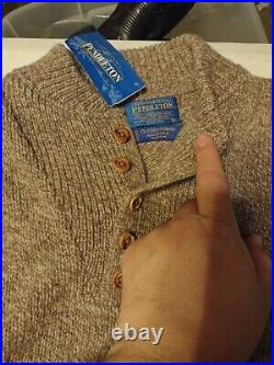 Vintage Pendleton Outdoorsman Sweater Virgin Wool Pullover Size Medium-READ