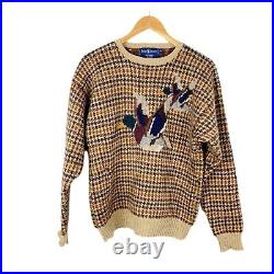 Vintage Polo Ralph Lauren Mallard Duck Sweater 100% Wool Mens Size M Medium