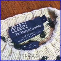 Vintage Polo Ralph Lauren Sweater Ski Bear Size Medium PRIORITY MAIL a