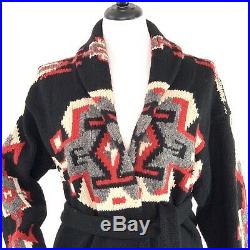 Vintage Ralph Lauren Cardigan Medium Aztec Knit Sweater Navajo Southwest Tribal