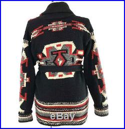 Vintage Ralph Lauren Cardigan Medium Aztec Knit Sweater Navajo Southwest Tribal
