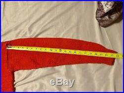 Vintage Ralph Lauren Red Intarsia Sailboats Hand Knit Crest Sweater Med bear Ski