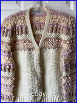 Vintage Susan Duckworth Sweater Womens Medium Cardigan Jumper Cottage Coquette