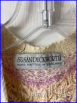 Vintage Susan Duckworth Sweater Womens Medium Cardigan Jumper Cottage Coquette