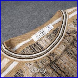 Vintage Sweater 90s Medium Geometric Textured Knit Biggie Cosby Coogi USA Jumper Vintage Sweater 90s Medium Geometric Textured Knit Biggie Cosby Coogi USA Jumper