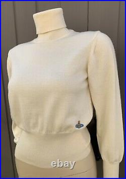 Vintage Vivienne Westwood Short Polar Neck Wool Sweater Size Small Medium
