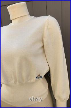 Vintage Vivienne Westwood Short Polar Neck Wool Sweater Size Small Medium